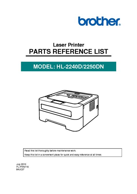 brother hl 2240d printer driver pdf manual